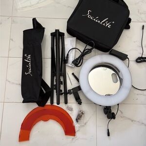 Socialite Ring Light Set with Orange and White Filters